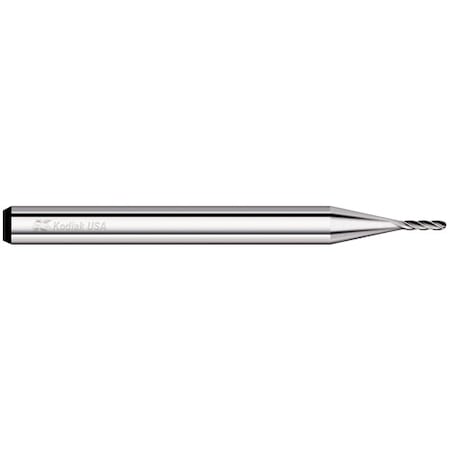 Kodiak Cutting Tools 0.068 Carbide Endmill 4 Flute Micro Ball Nose 5447915